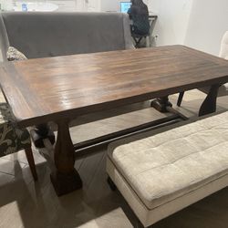 Large Dinning Table Wood 86L x 39W x 30H