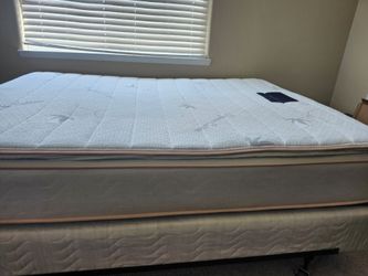 Free queen mattress, box spring and frame