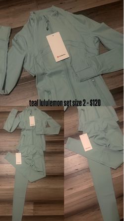 Size 2) teal lululemon set