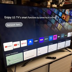 LG 65” Smart Tv With Remote Control 