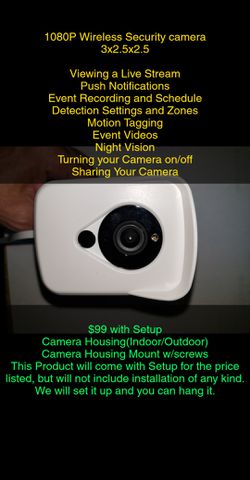 In Door Wireless 1080P Camera works with Alexa/Siri