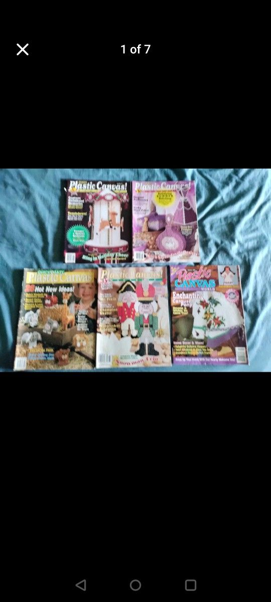 Lot Of 41 Vintage Plastic Canvas Pattern Magazines