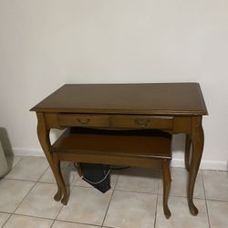 Antique Writing Desk And Storage Bench