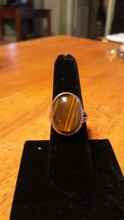 Beautiful Tiger eye silver ring