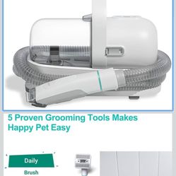 neabot Neakasa P1 Pro Pet Grooming Kit & Vacuum Suction 99% Pet Hair, Professional Clippers with 5 Proven Grooming Tools for Dogs Cats and Other Anima