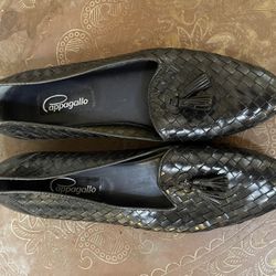 Vintage 1970’s Never Worn Braided Leather Pappagallo Slipper Shoes Size 9.5N