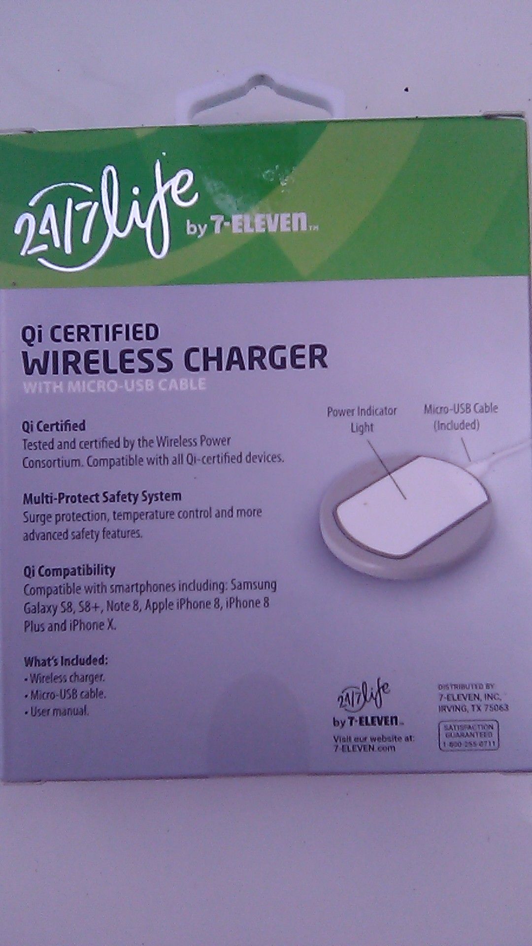 24-7 Life by 7eleven Qi certified wireless charger brand new_never opened $25