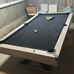 American Legend Kirkwood 90” Billiard Table with Rustic Finish, K-Shaped Legs and Black Cloth