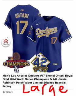Dodgers Ohtani #17 2024 World Series Jersey Large