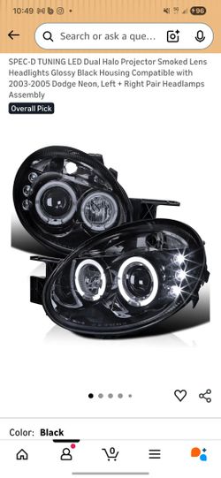 Halo Headlights Dodge Neon 03