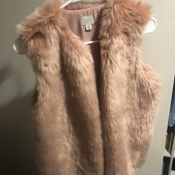 Pink Faux Fur Vest