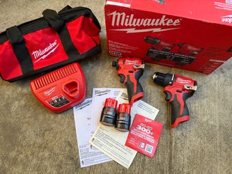 Milwaukee M12 Brushless Subcompact Drill and Impact Driver Combo Kit w/2 Batteries and Bag (2-Tool)