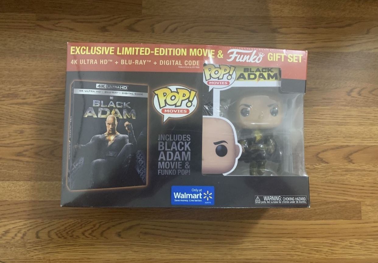 Black Adam (Walmart Exclusive) Limited-Edition Movie & Funko 4K UHD Blu-ray Gift Set [4K UHD Blu-ray + Blu-ray + Digital Code + Funko Pop!]