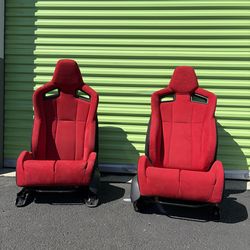 2025 HONDA CIVIC TYPE R FL5 K20C1 OEM RED ALCANTARA FRONT RH LH SEATS