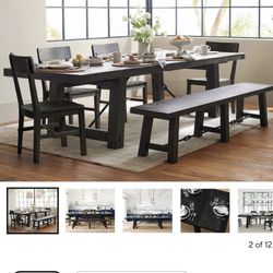Pottery barn Extendable Dining room Table with Bench