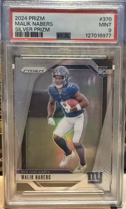 Malik Nabers Psa 9 Silver Prizm