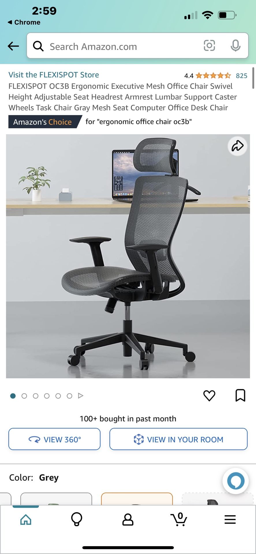 Office Chair Grey NEW In the Box 
