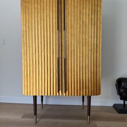 CB2 Crimped Gold Leaf Wardrobe – Discontinued