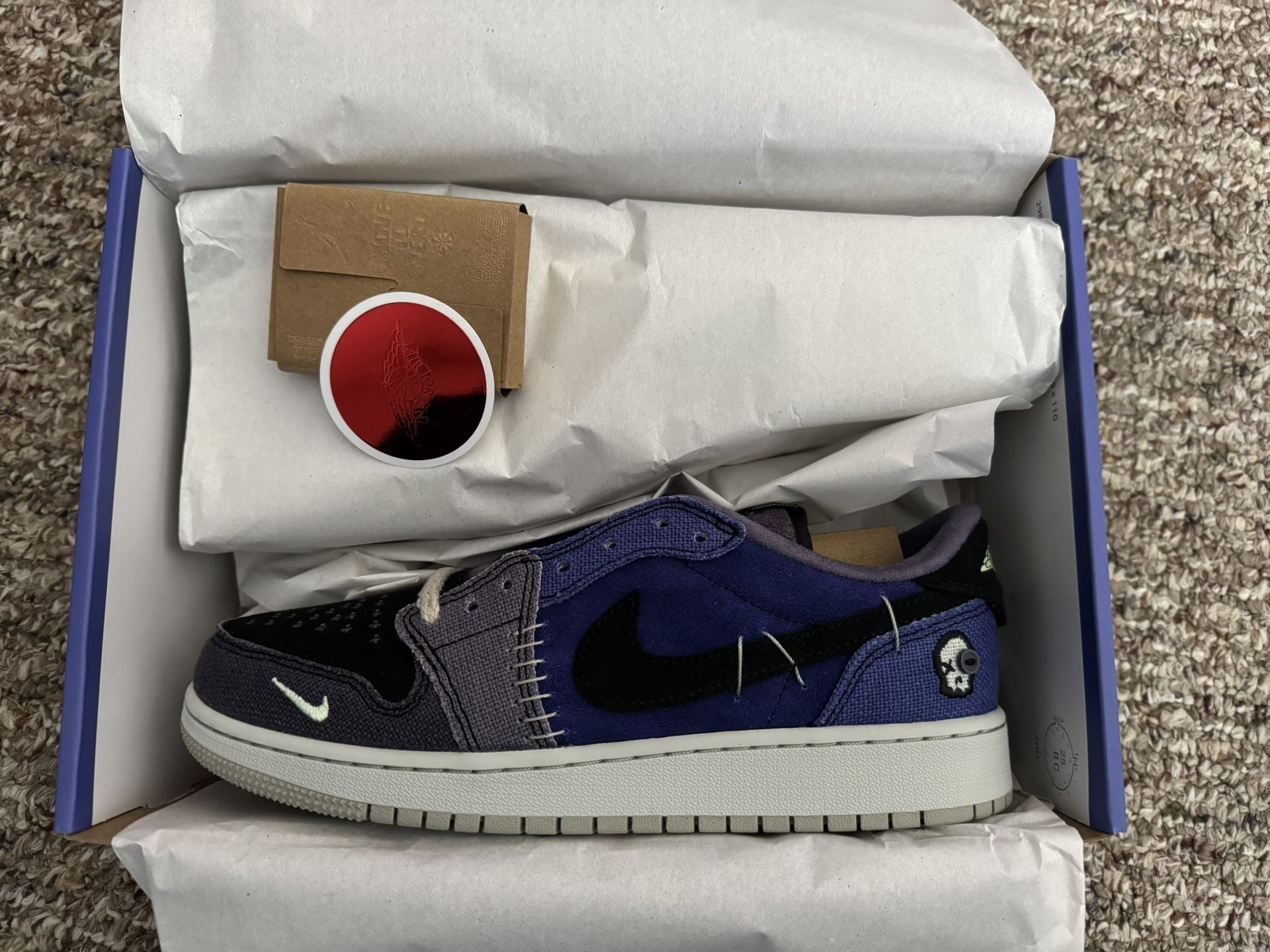 Jordan 1 Retro Low OG Zion Williamson Voodoo Alternative Size 7Y