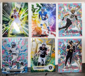 Lot of 6 Panini Flux NFL Holo Trading Cards