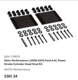 Xotic Performance 6.4L Powerstroke Diesel Head Stud Kit CP(contact info removed)-2010 F250 F350 New Open Box