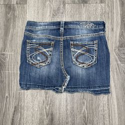 Silver jeans skirt waist 26