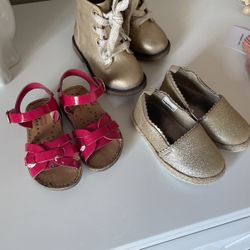 Size 5 Toddler Girl 3 Pairs of Shoes 