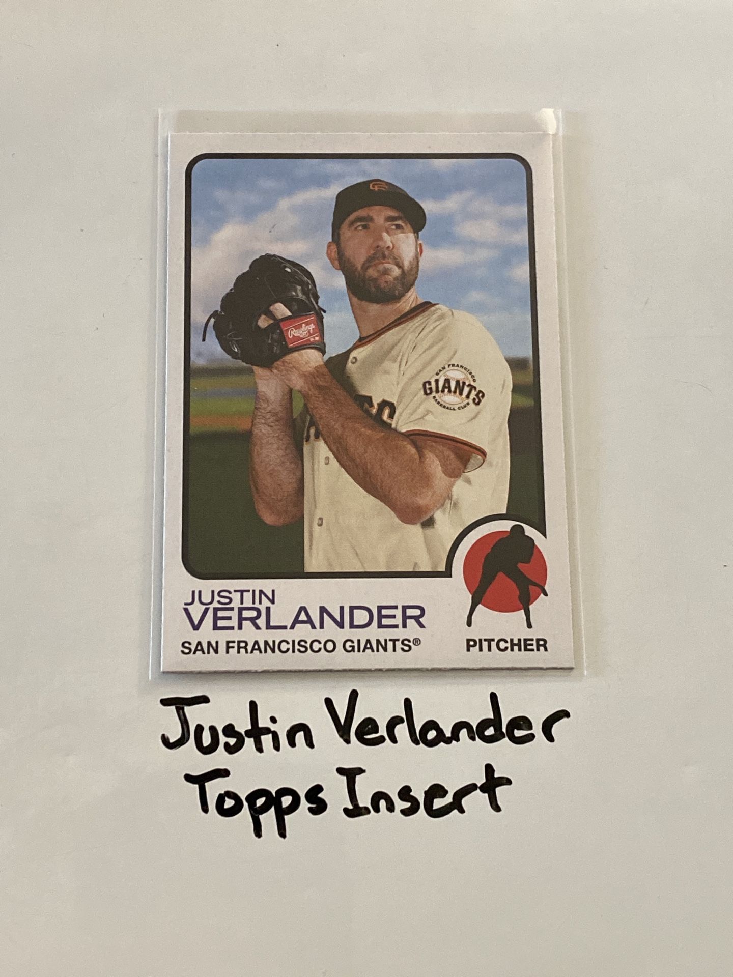 Justin Verlander San Francisco Giants All-Star Pitcher Topps Short Print Insert Card.