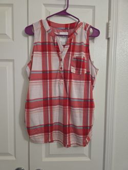 New York Laundry Plaid Sleeveless Top