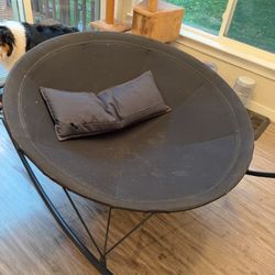 Cozy Black Saucer Rocking Chair 