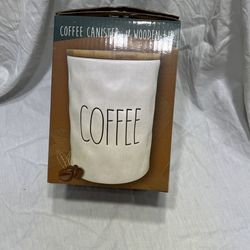 Coffee Canister W/ Wooden Lid