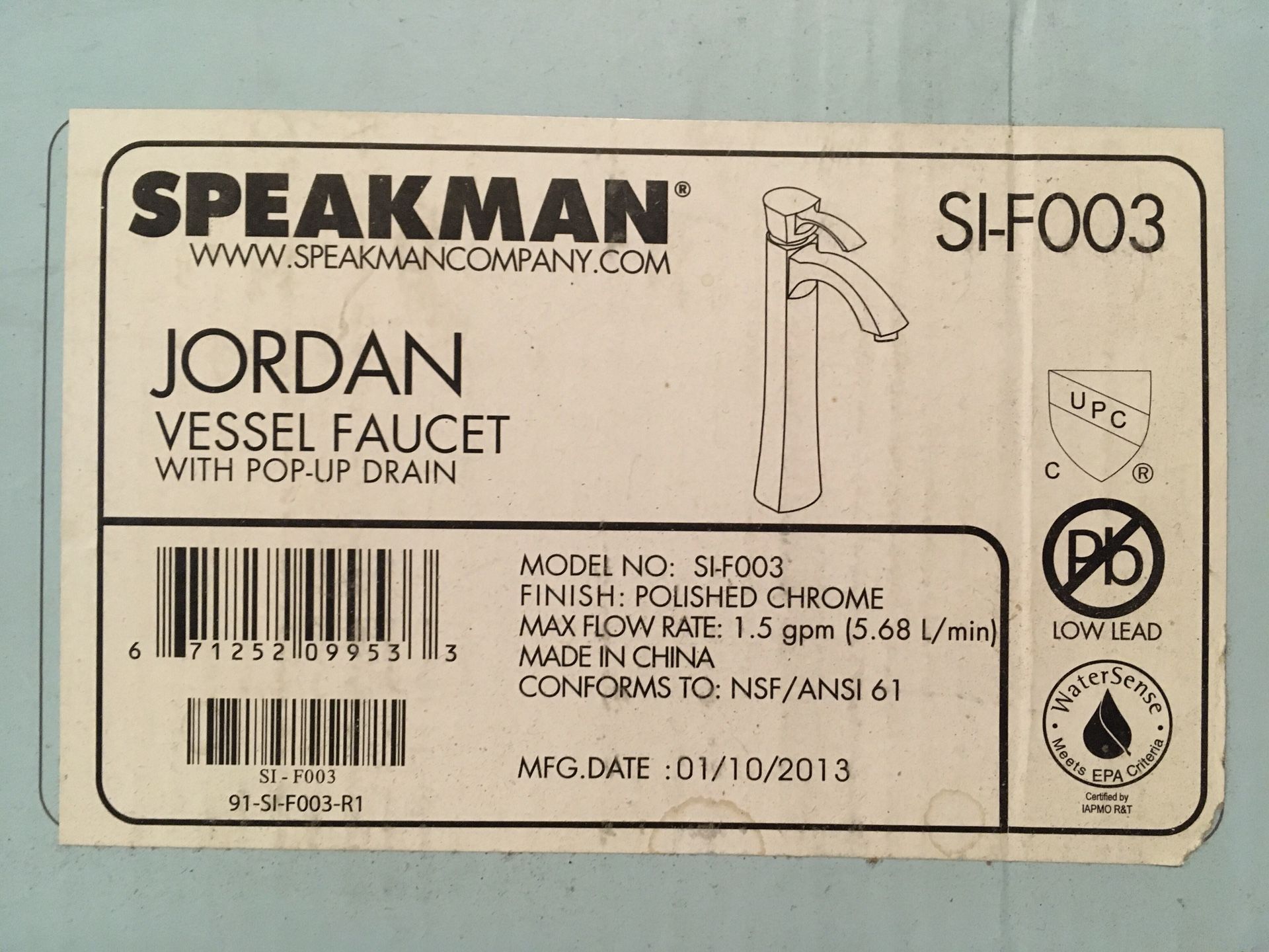 Speakman designer faucet