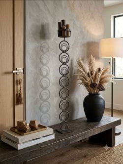 Tall Metal Floor Candle Holder Stand