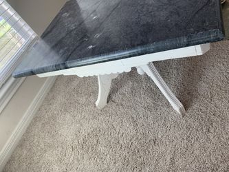 Wood Coffee Table With Marble Top