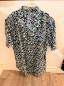 Floral Short Sleeve Button-Up Shirt