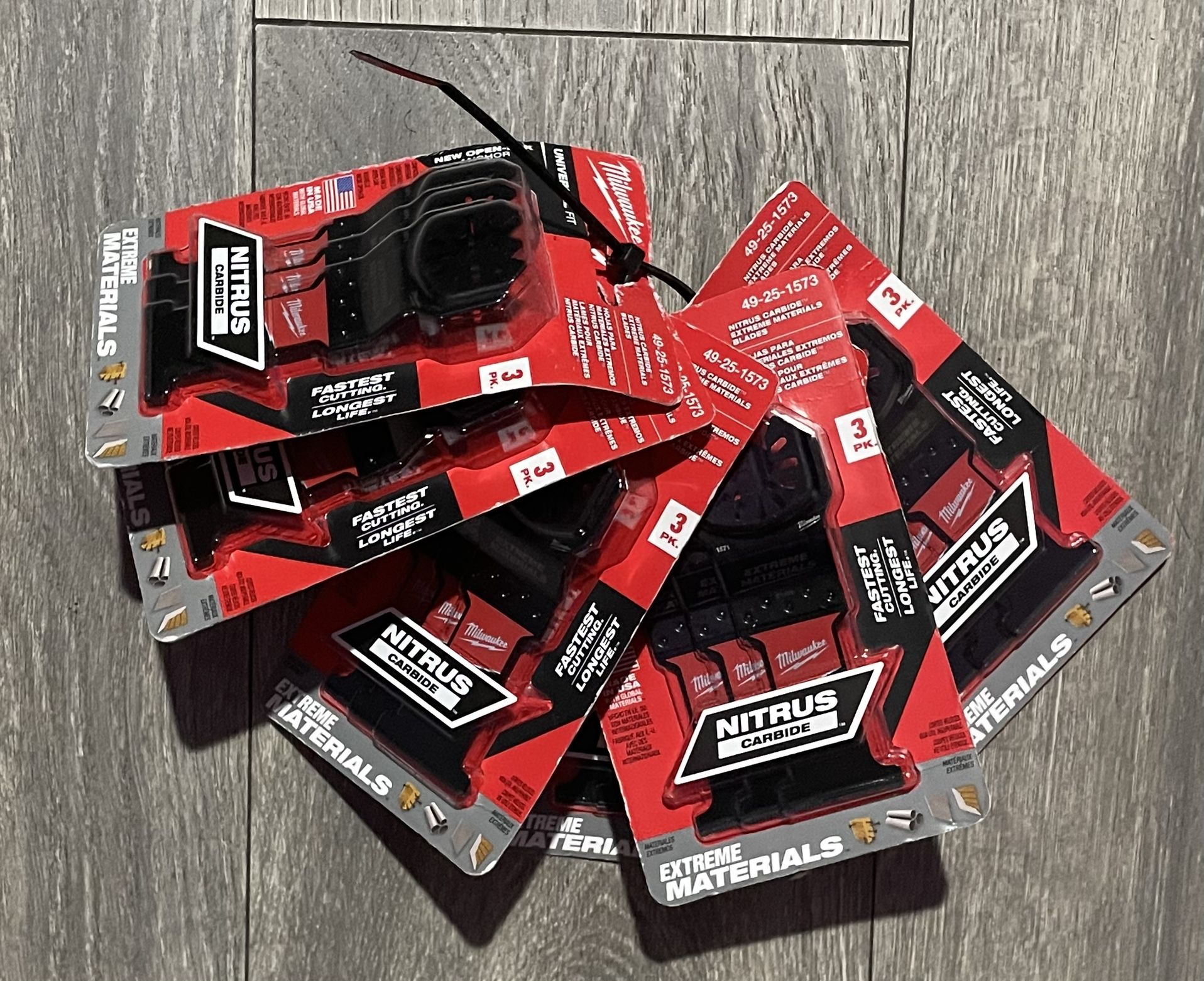 (5) Milwaukee 3pk Extreme Materials Multitool Blade Bundle