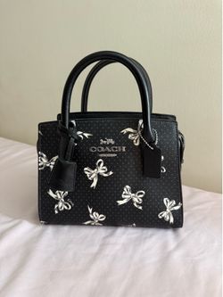 Bow print coach bag