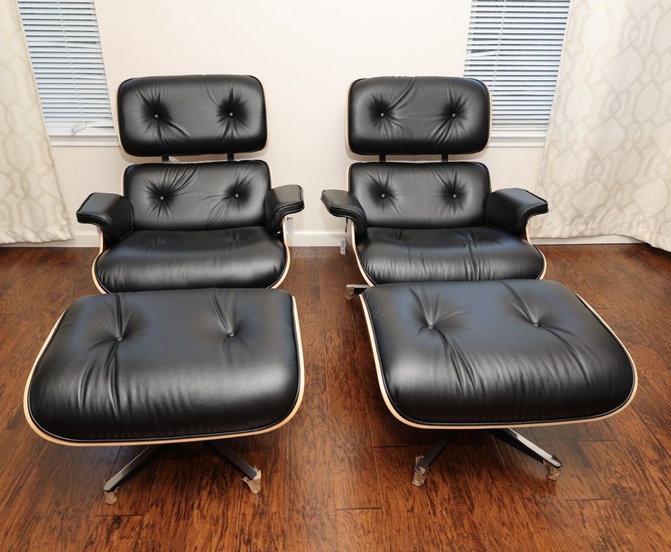 🍀BRAND NEW!🍀100% CERTIFIED AUTHENTIC EAMES HERMAN MILLER TALL VERSION LOUNGE CHAIR WITH OTTOMAN 🍀CERTIFICATE OF AUTHENTICITY INCLUDED! ☘️