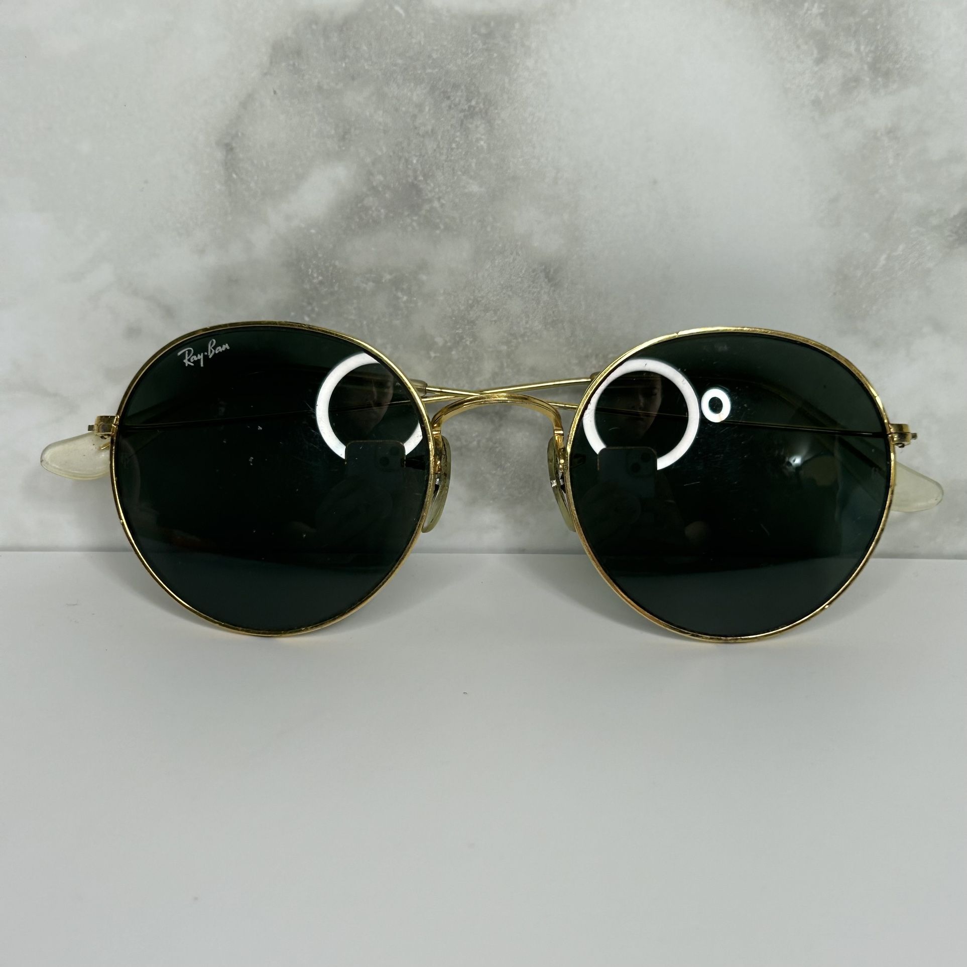 Ray Bans Round Arista Sunglasses Gold