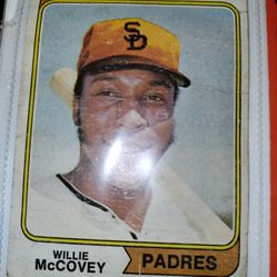 San Diego Padres 1st Base Willie Mccovey Baseball Card