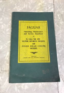 Jaguar Service and Parts Book- original