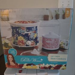 Pioneer Woman 2 Pack Crockpot Slow Cooker Unopened