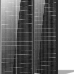 200 Watt Solar Panel,2pcs 100w bifacial solar panel,12V 18BB N-Type A+ Monocrystalline Cell 25% High Efficiency Solar Panels for Rooftop RV Farm Trail