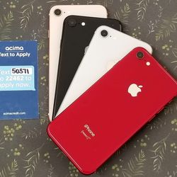 Apple IPhone 8 64gb  Unlocked, FREE Smartwach/ Headphones. Pay $1 Today Rest in payments. NO CREDIT NEEDED FINANCING