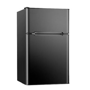 3.2 cu ft Compact Dual Door Mini Fridge with Freezer and 3D refrigeration technology