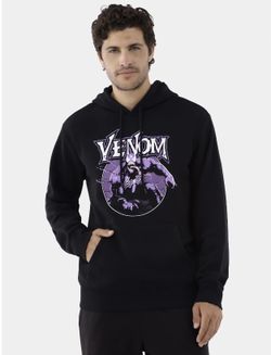 Marvel Men's Venom Graphic Print Hoodie with Long Sleeves, Size L