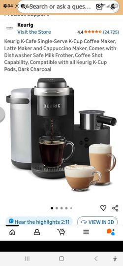 Keurig latte coffee machine