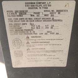Goodman3 Ton Straight AC 