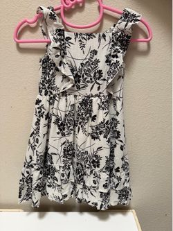 Girls Black and White Dress size 6