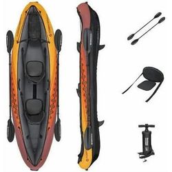 Tobin Sports WaveBreak 2-Person Inflatable Kayak w/ Paddles & Pump"